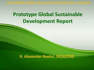 Prototype Global Sustainable Development Report