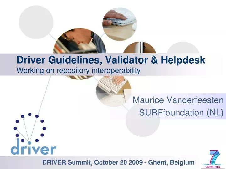 driver guidelines validator helpdesk working on repository interoperability