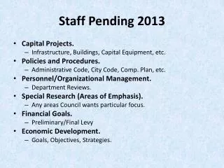 Staff Pending 2013