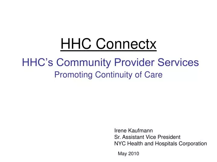 hhc connectx hhc s community provider services promoting continuity of care