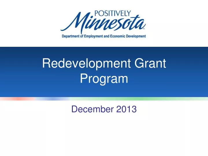 redevelopment grant program