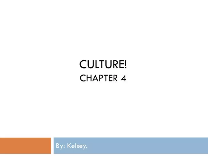 culture chapter 4