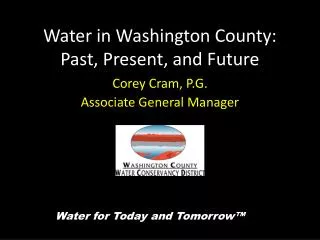 Water in Washington County: Past, Present, and Future
