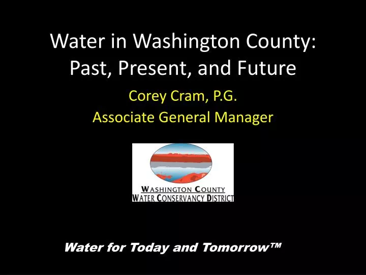 water in washington county past present and future