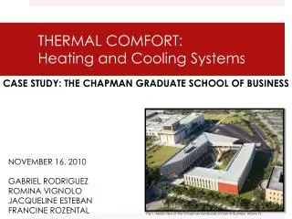 THERMAL COMFORT: Heating and Cooling Systems