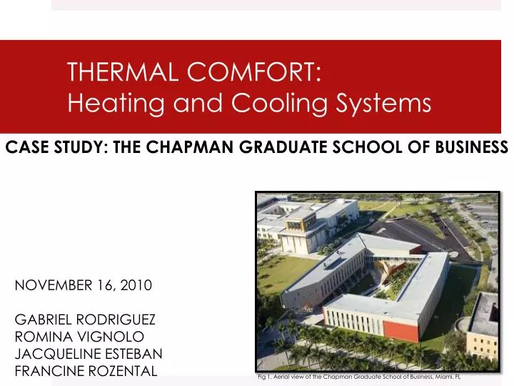 thermal comfort heating and cooling systems