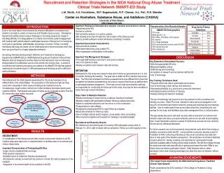 Recruitment and Retention Strategies in the NIDA National Drug Abuse Treatment Cl