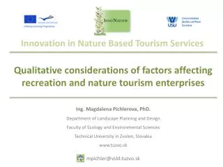 Innovation in Nature Based Tourism Services