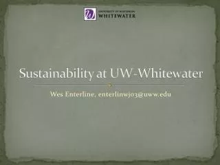 Sustainability at UW-Whitewater
