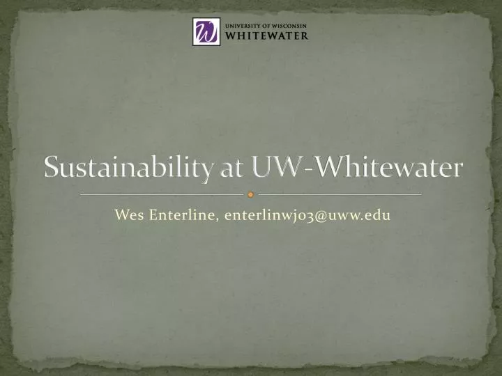 sustainability at uw whitewater