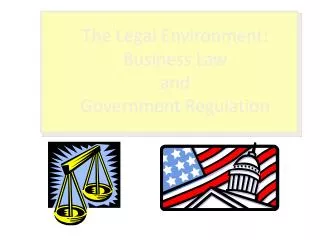 The Legal Environment: Business Law and Government Regulation