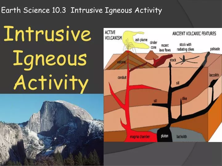 earth science 10 3 intrusive igneous activity