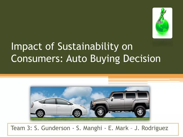 impact of sustainability on consumers auto buying decision