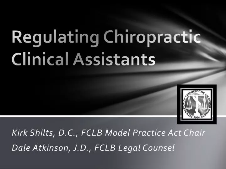 regulating chiropractic clinical assistants