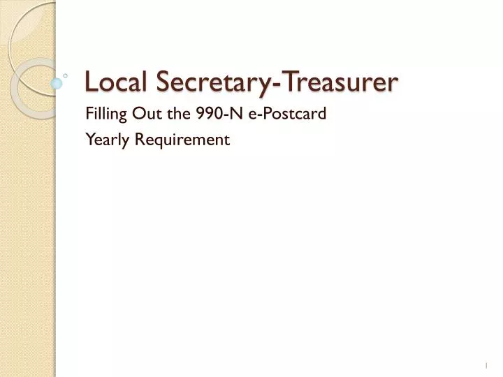 local secretary treasurer
