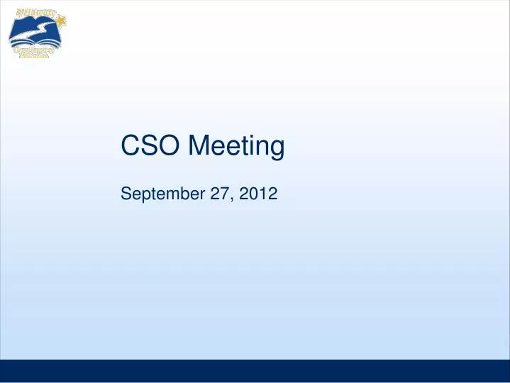 cso meeting