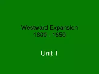 westward expansion 1800 1850