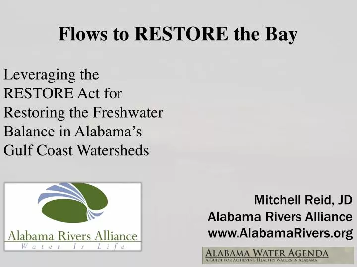 flows to restore the bay