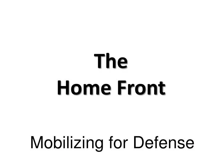 the home front
