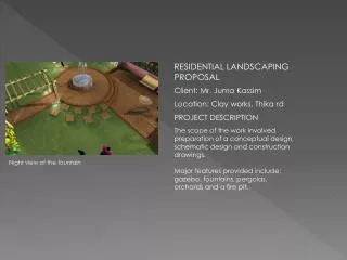 RESIDENTIAL LANDSCAPING PROPOSAL
