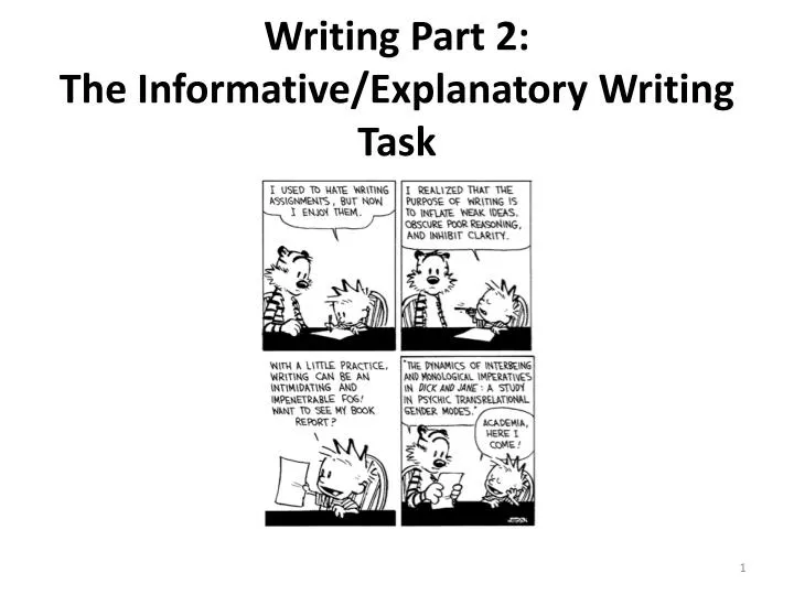 writing part 2 the informative explanatory writing task