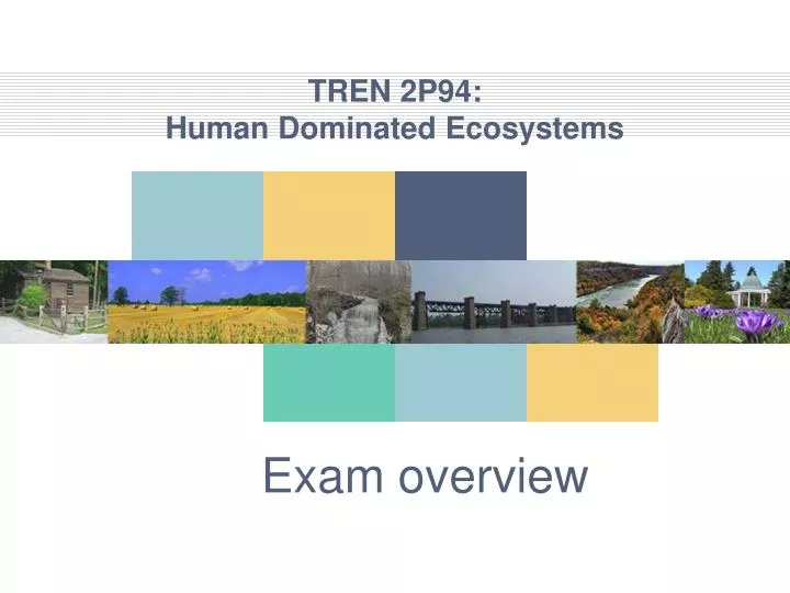 tren 2p94 human dominated ecosystems
