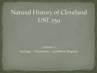 Natural History of Cleveland UST 259