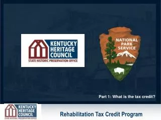 Rehabilitation Tax Credit Program