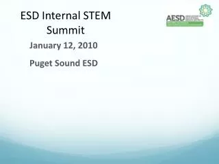 ESD Internal STEM Summit