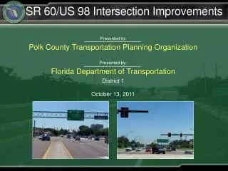 SR 60/US 98 Intersection Improvements