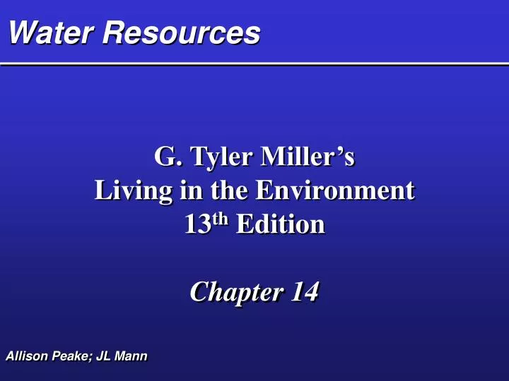 water resources