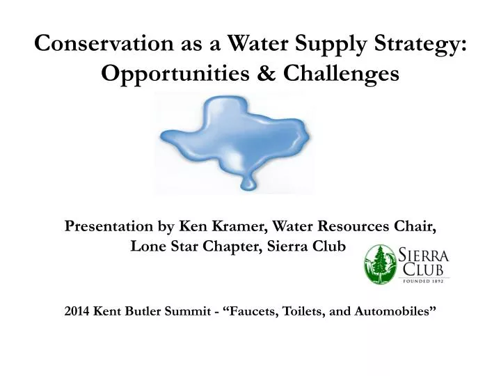 conservation as a water supply strategy opportunities challenges