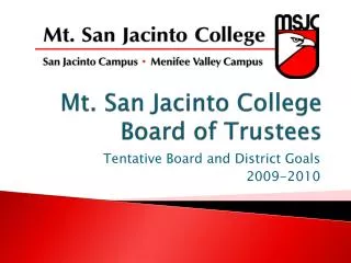 Mt. San Jacinto College Board of Trustees