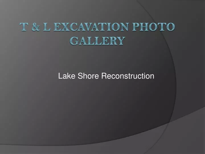 lake shore reconstruction