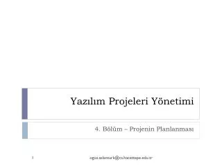 yaz l m projeleri y netimi