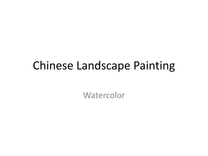 chinese landscape painting