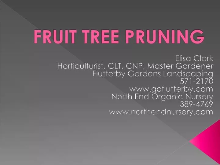 fruit tree pruning