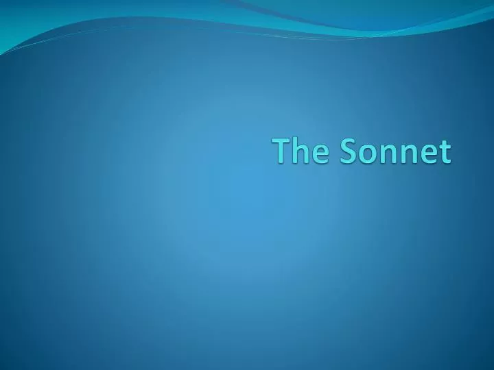 the sonnet