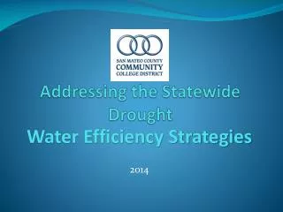 Addressing the Statewide Drought