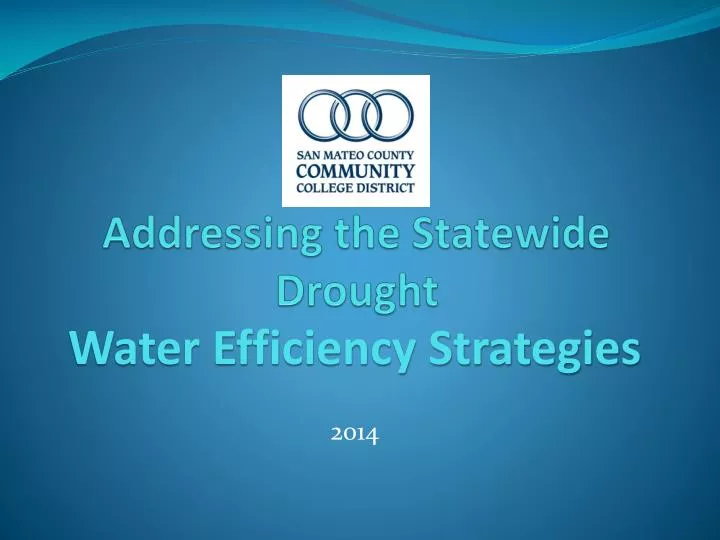 addressing the statewide drought