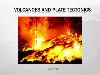 Volcanoes and plate tectonics