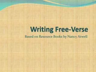Writing Free-Verse