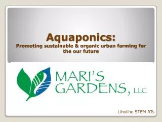 Aquaponics : Promoting sustainable &amp; organic urban farming for the our future