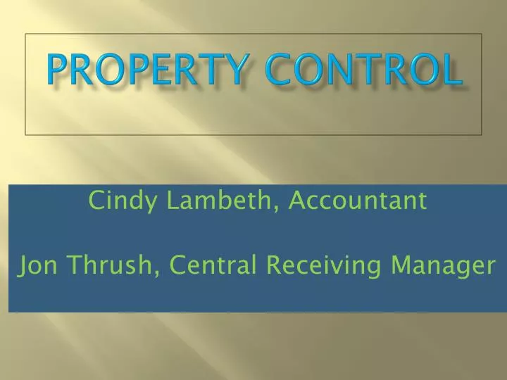 property control