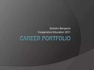 Career Portfolio