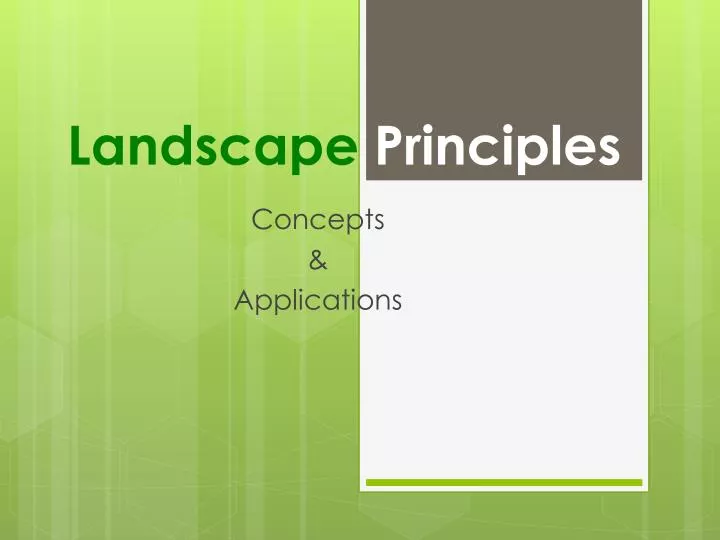 landscape principles