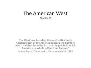 The American West Chapter 16