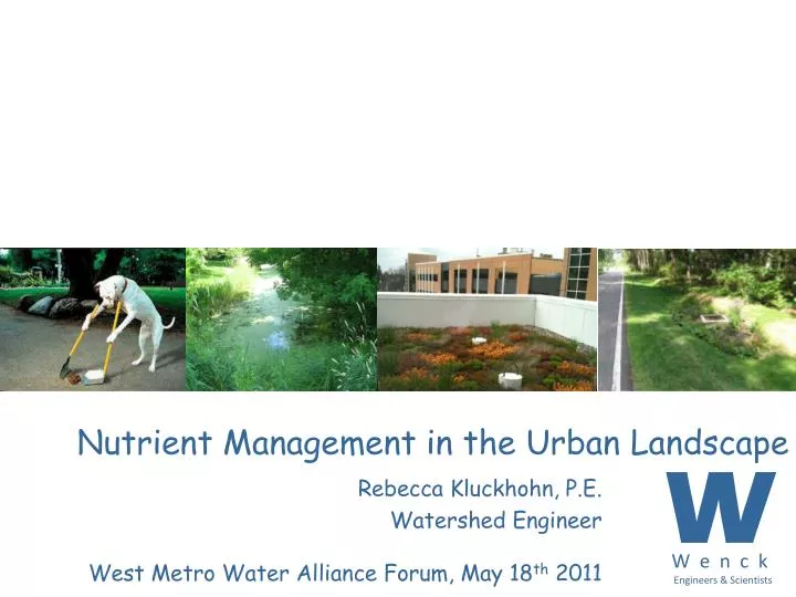 nutrient management in the urban landscape