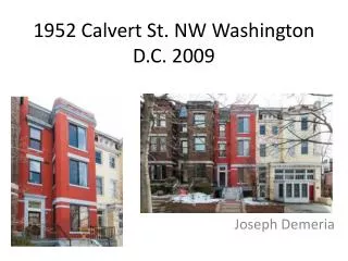 1952 Calvert St. NW Washington D.C. 2009