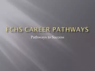 FCHS Career Pathways